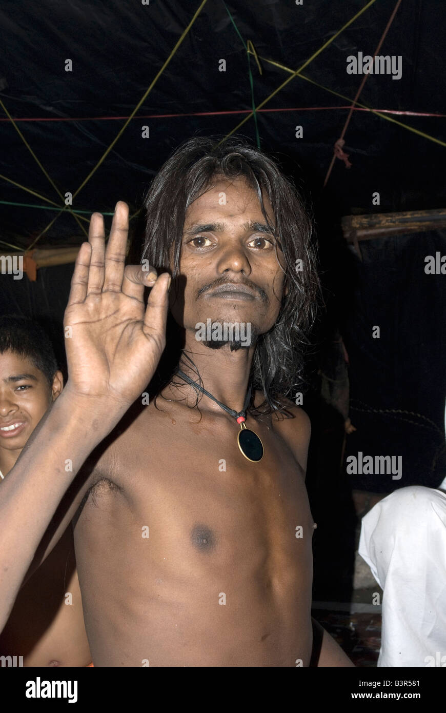 India Uttarakhand Haridwar un Sadhu Foto Stock