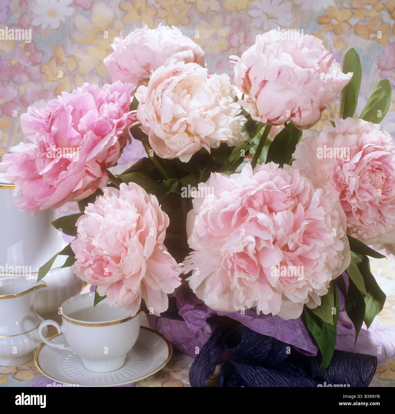 Bouquet con le peonie Foto Stock