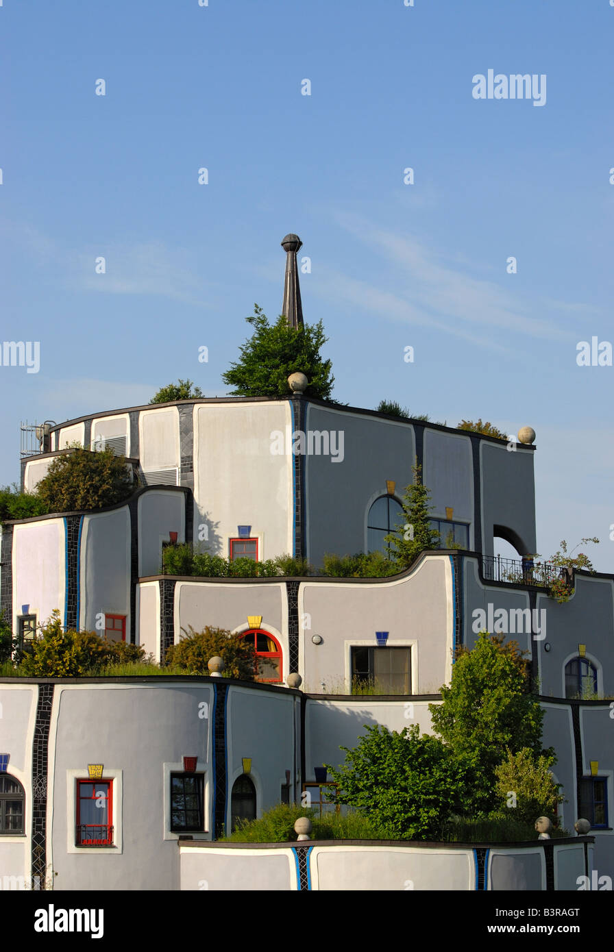 Il Rogner Spa Termale e Hotel progettato da Friedensreich Hundertwasser di Bad Blumau Austria Foto Stock