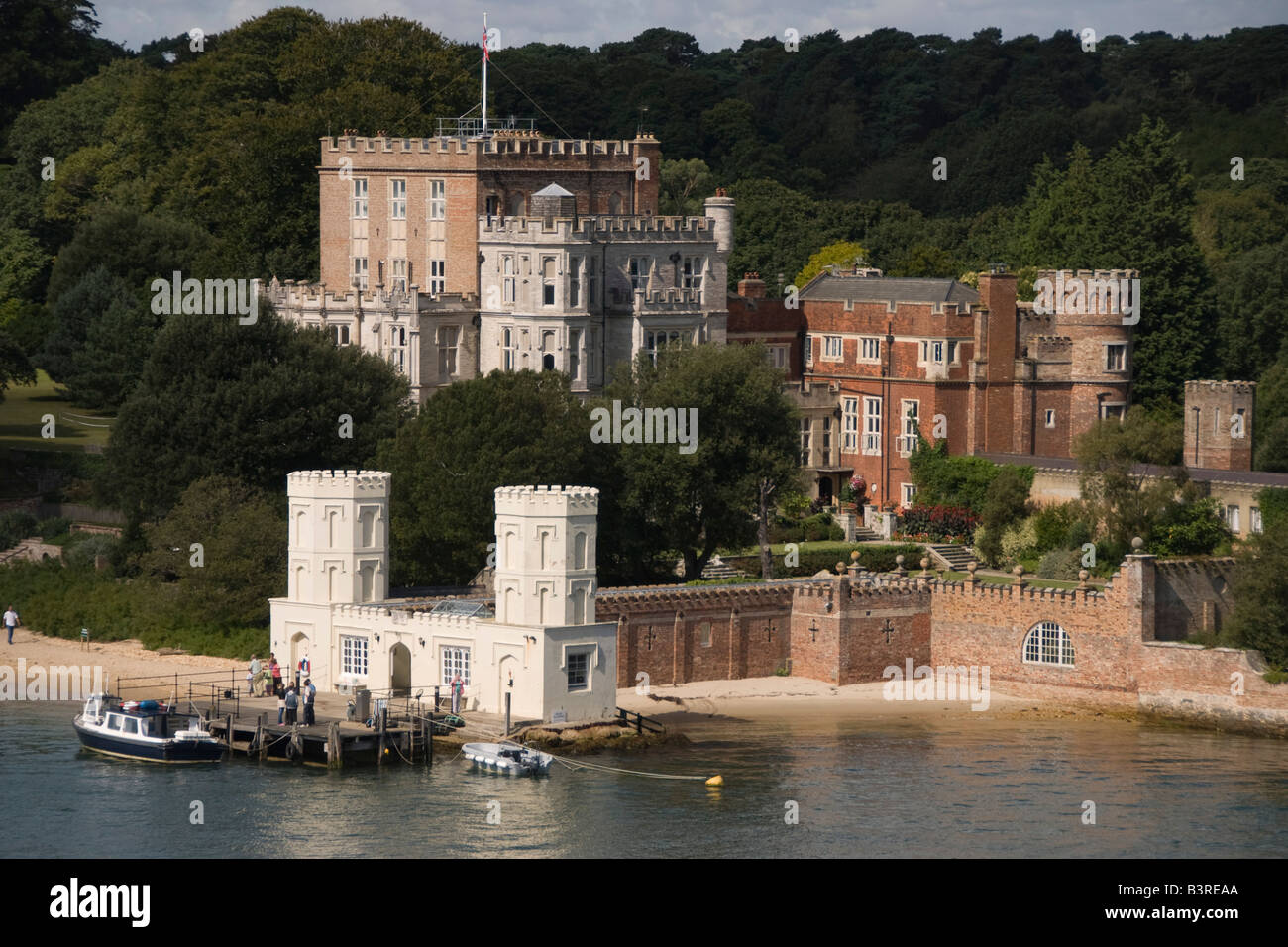 Brownsea Island, Poole, Dorset, UK . Brownsea Castle, noto anche come Castello Branksea. Foto Stock