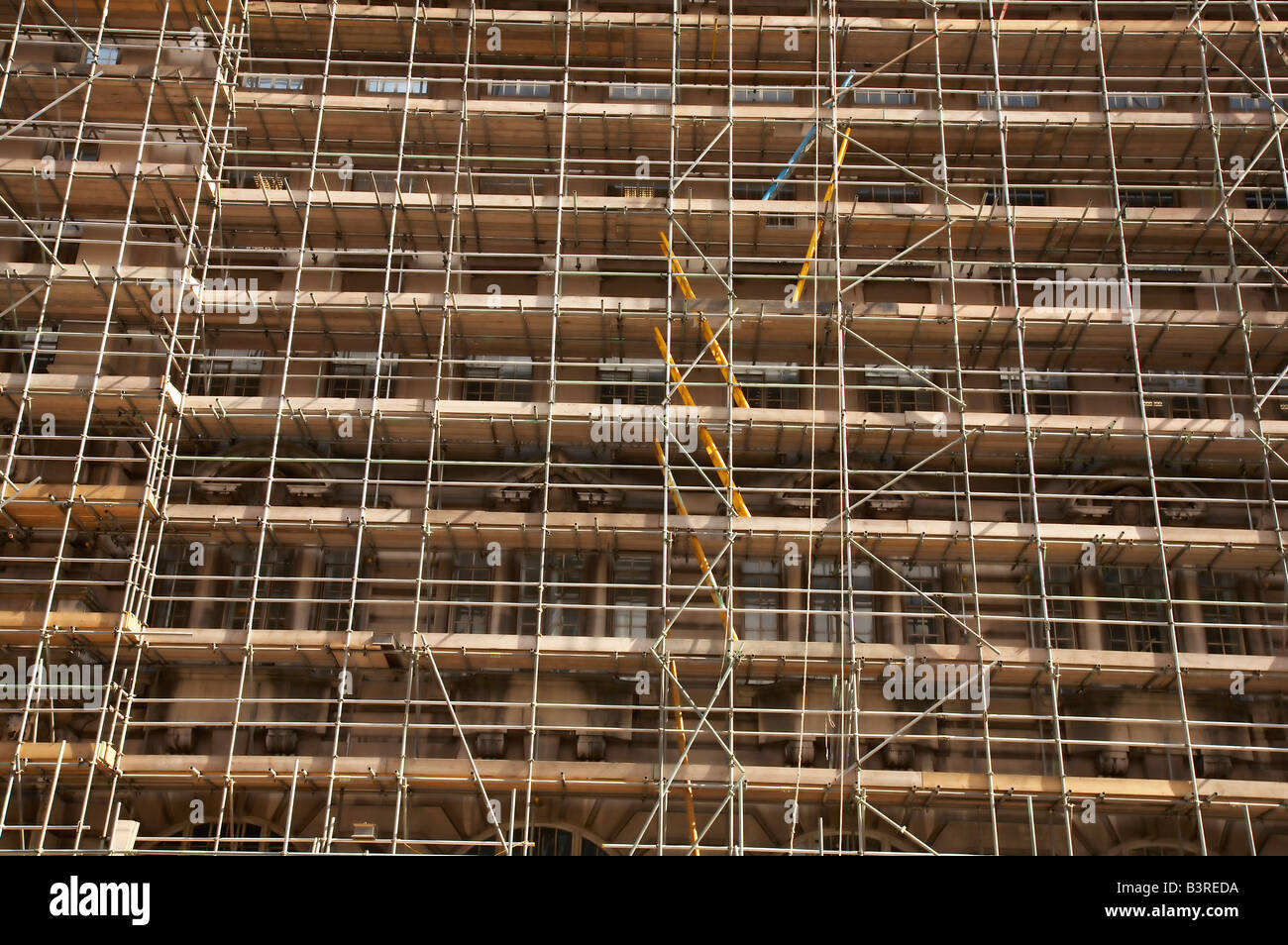 St James edificio in impalcature, Manchester REGNO UNITO Foto Stock