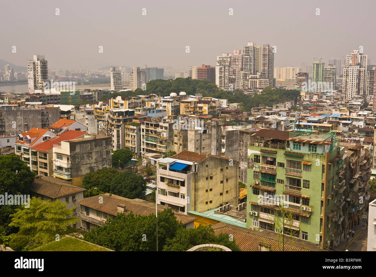 Macao Cina densamente popolate del paesaggio urbano di Macao Foto Stock