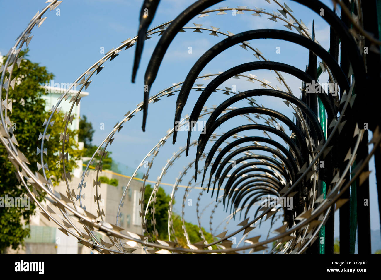 Asia cina hong kong le misure di sicurezza Foto Stock