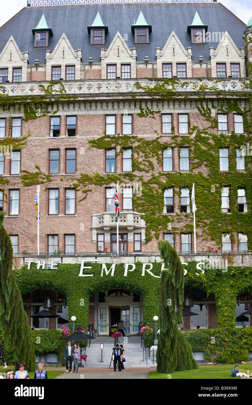 La Empress Hotel, Victoria, Isola di Vancouver, British Columbia, Canada Foto Stock