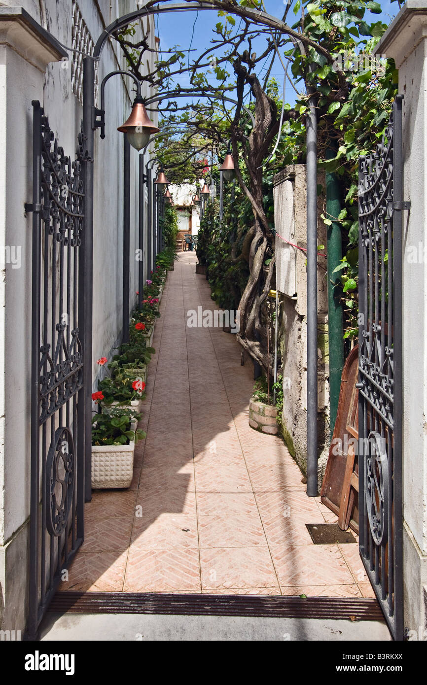 Vecchia strada di Anacapri, Capri, Italia Foto Stock
