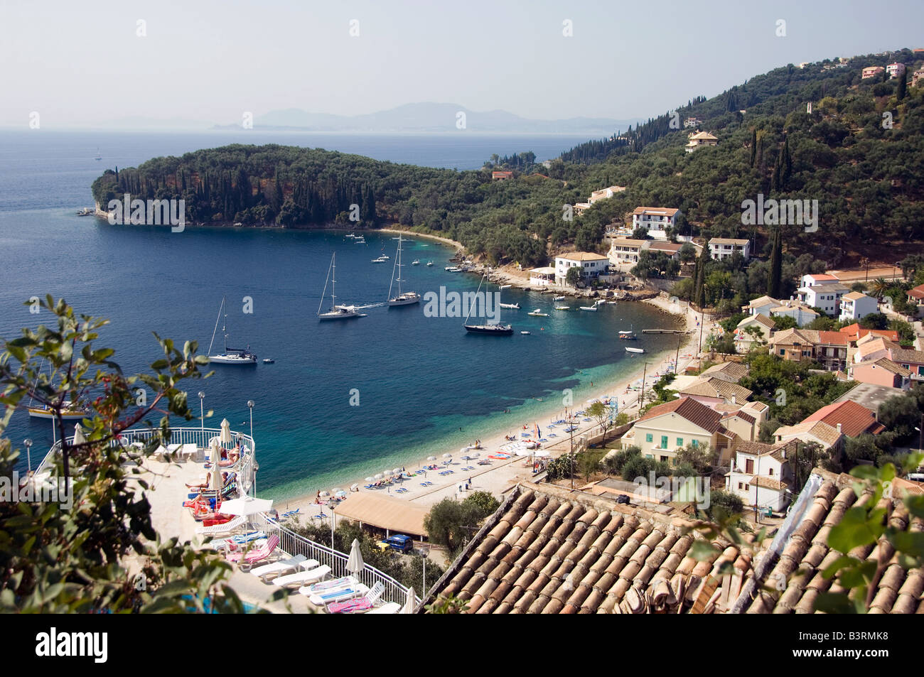 Kalami Bay, Corfù, Grecia Foto Stock