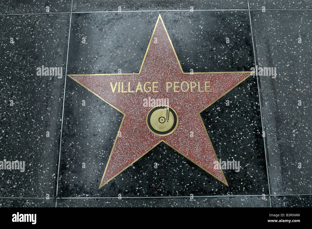 Stella assegnata la discoteca popolare gruppo di musica la gente del villaggio sulla Hollywood Walk of Fame, Hollywood Foto Stock
