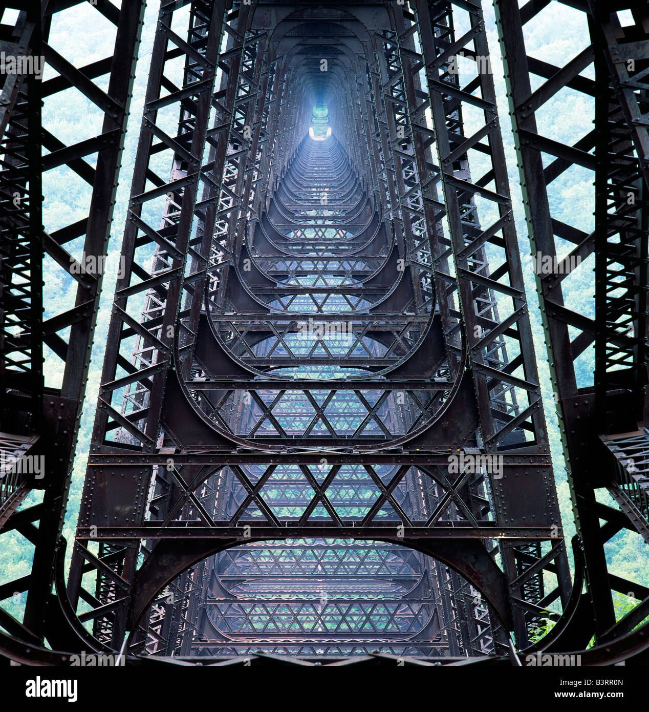 Kinzua viadotto, Ponte Kinzua parco dello stato. Più alto ponte ferroviario al mondo. Foto Stock
