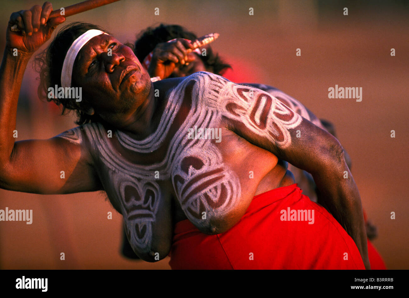 Le donne aborigene dancing, Australia Foto Stock