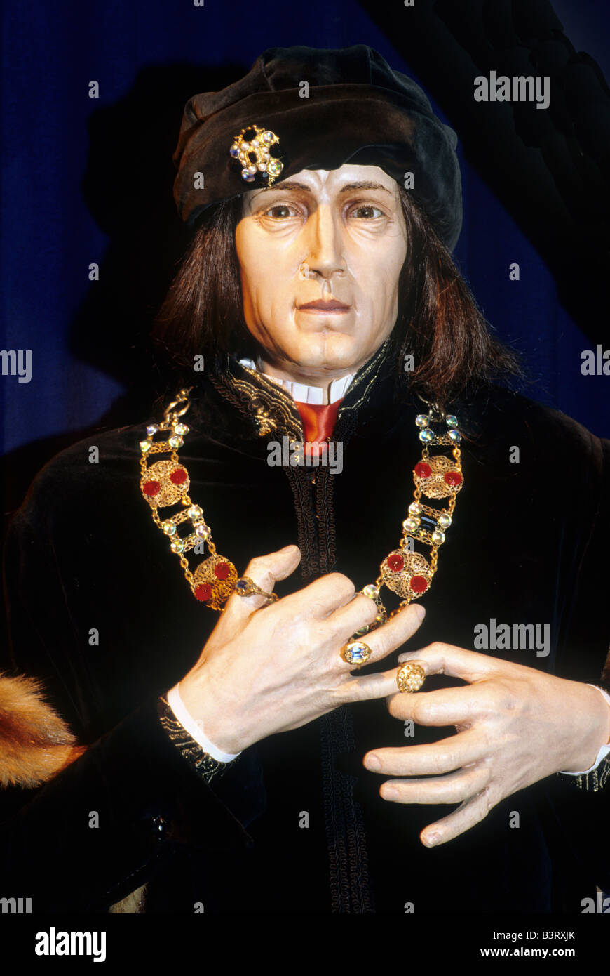 Re Richard terza Duca di York Waxwork cera figura York Friargate di Cera del Museo Medievale inglese monarch Inghilterra Inglese Regno Unito Foto Stock