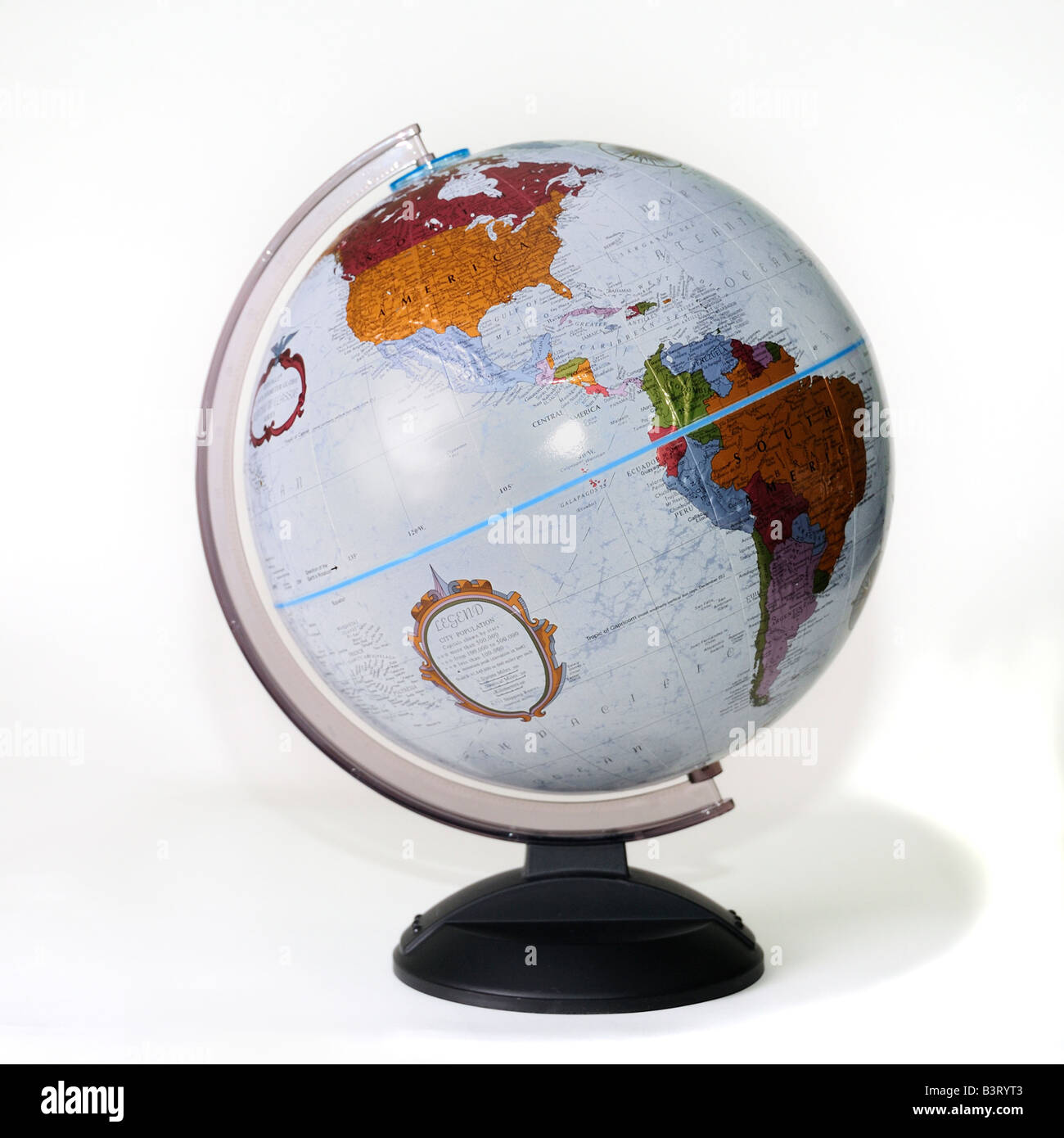 Silo della terra su un supporto di un globo Foto Stock
