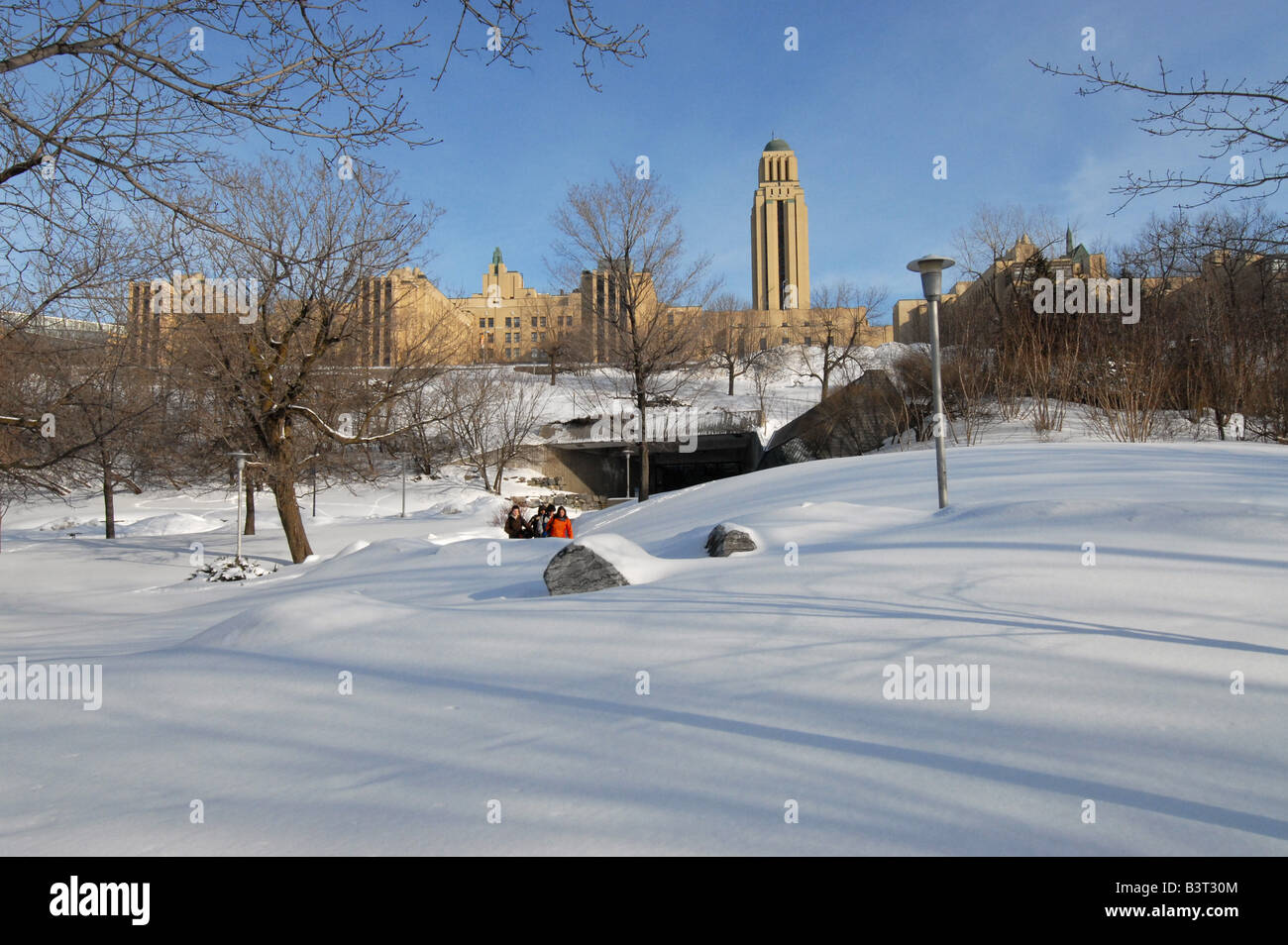 Università di Montreal campus inverno Foto Stock