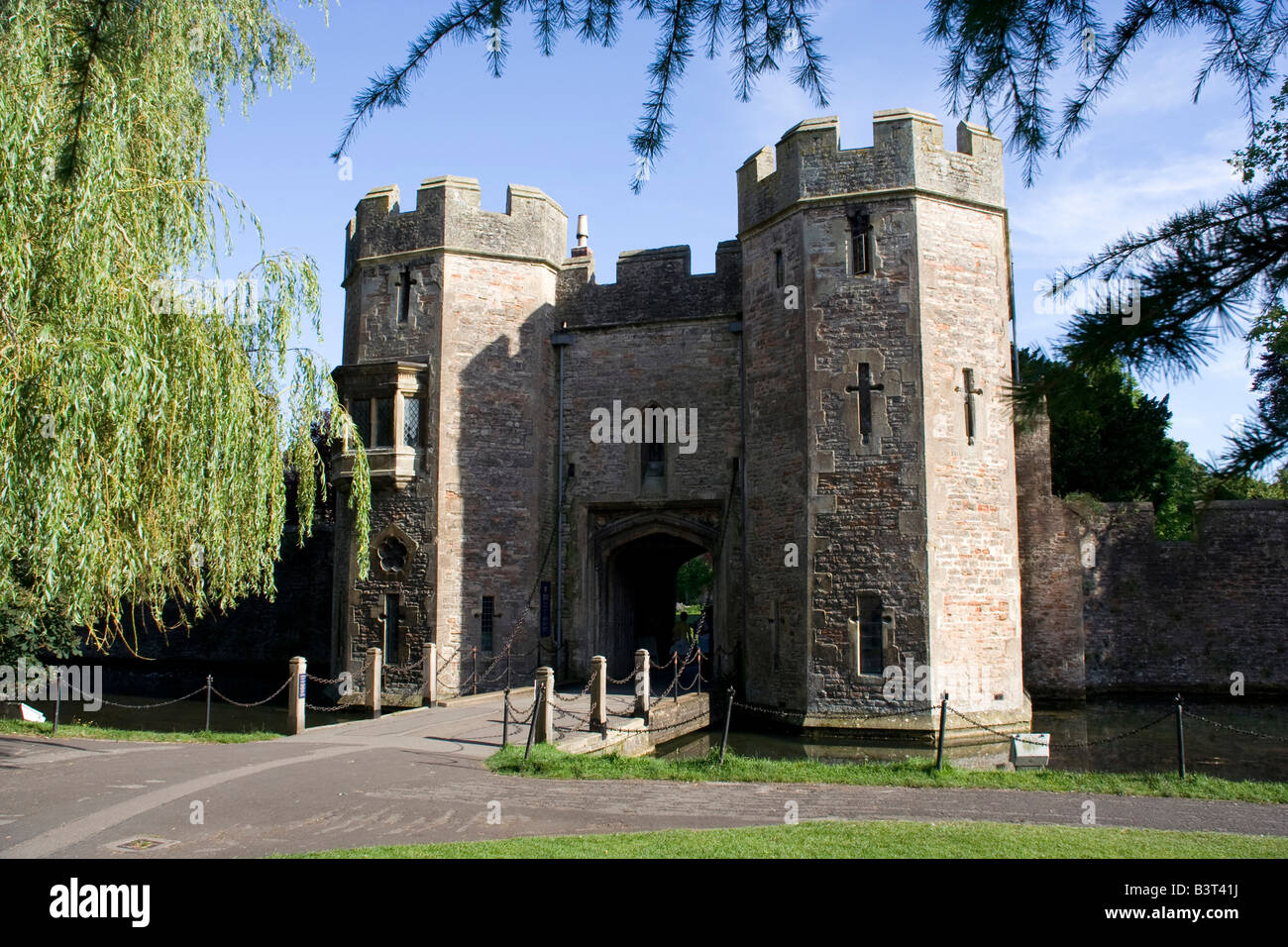 The Gatehouse il Palazzo del Vescovo, pozzi, Somerset, Inghilterra Foto Stock