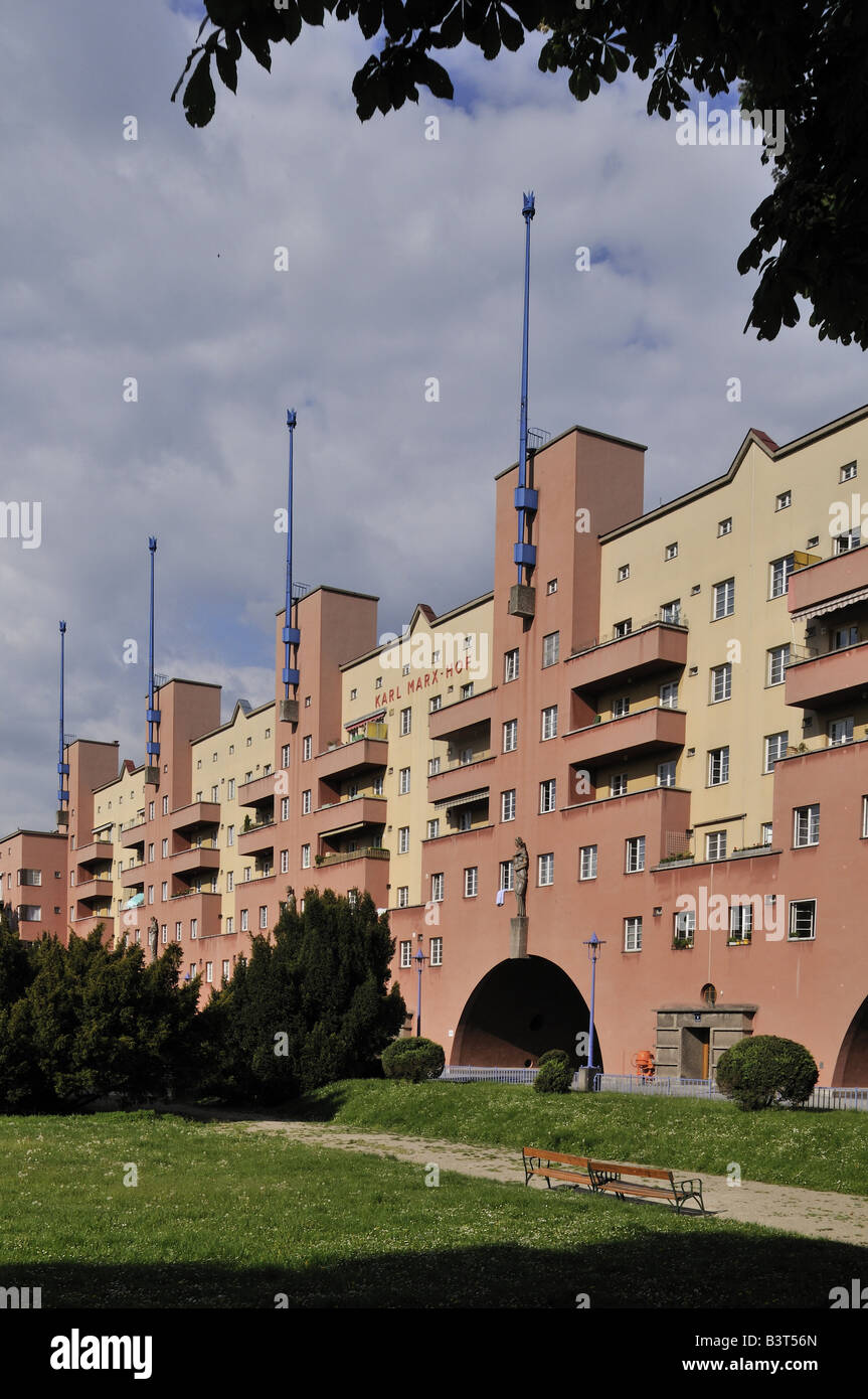 Wien Karl Marx Hof Karl Ehn 1927 1930 Vienna Karl Marx Hof Foto Stock