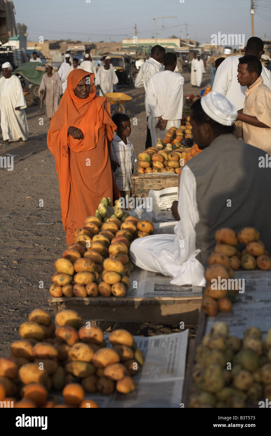 Mercato in Atbara, Sudan Foto Stock