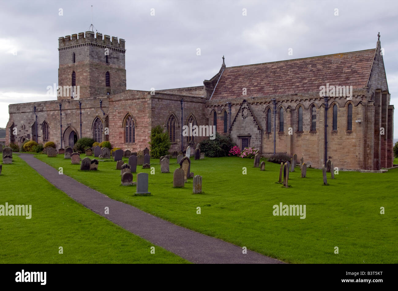 St Aidan della chiesa Bamburgh in Gran Bretagna Foto Stock