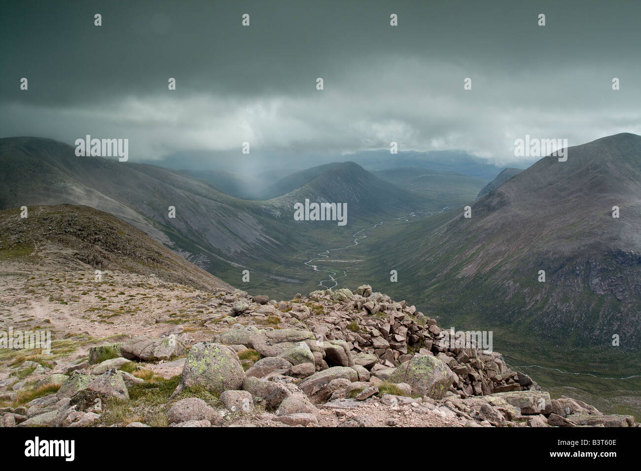 Il vertice di braeriach in Cairngorm Montagne in Scozia Foto Stock