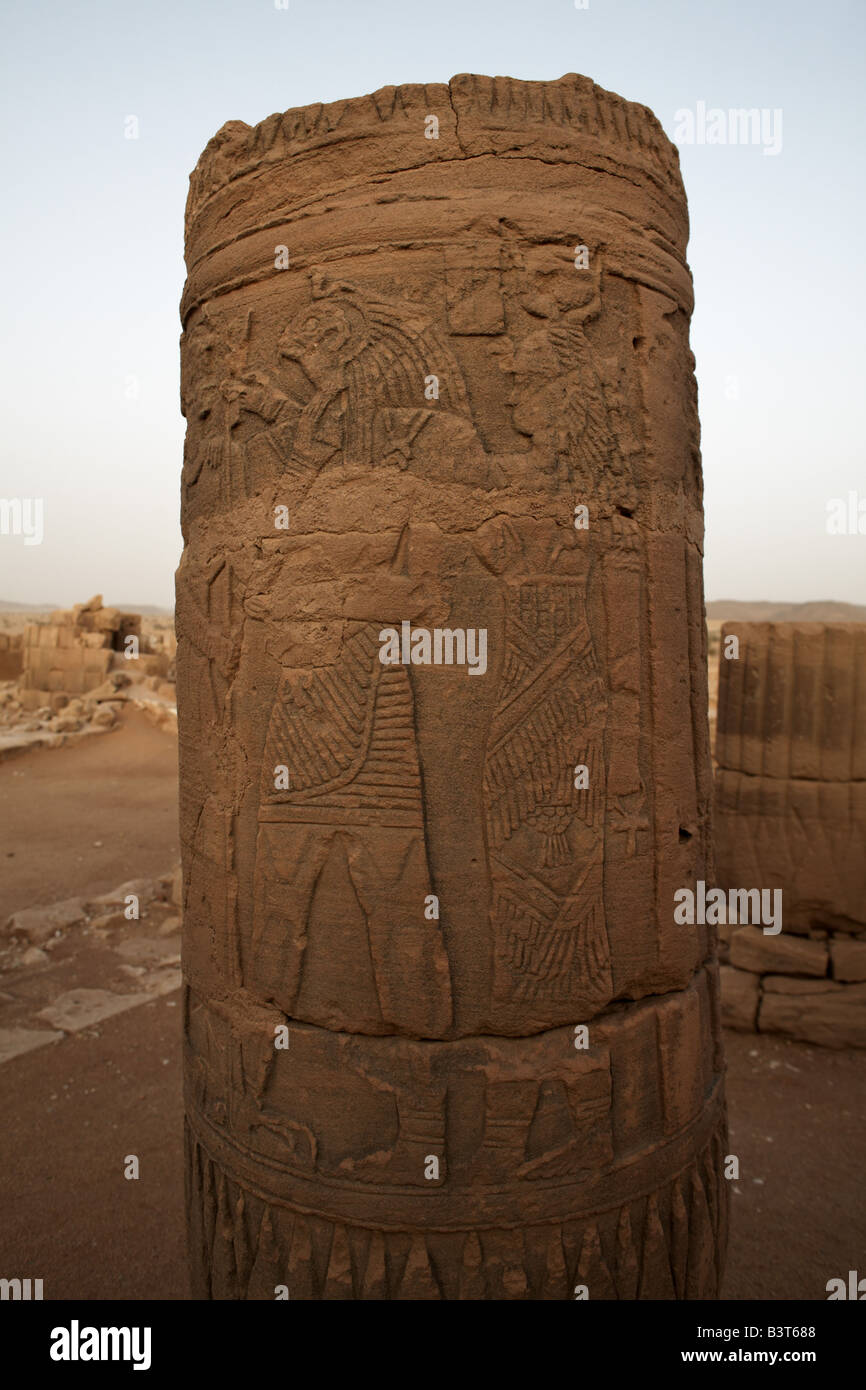 Tempio 100 nel grande contenitore a Musawwarat es Sufra, Sudan, Africa Foto Stock