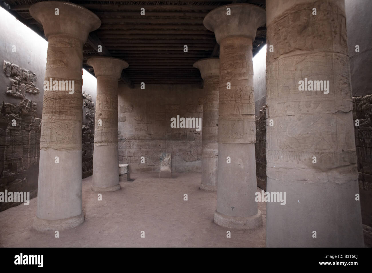 Interno del tempio di Lion, Musawwarat es Sufra, Sudan, Africa Foto Stock