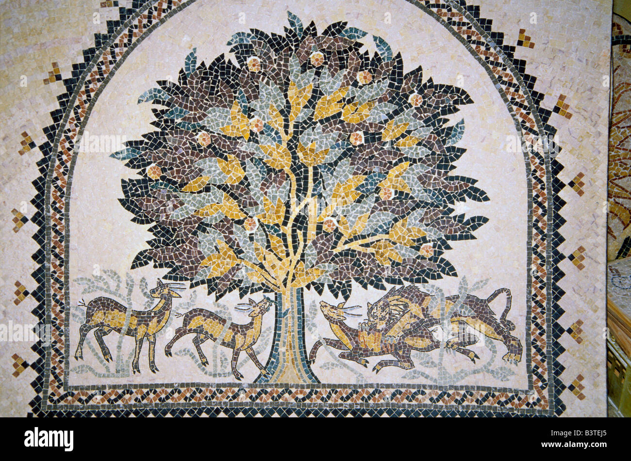 Asia, Giordania, Madaba. Il centro artigianale, prodotto finito. Foto Stock