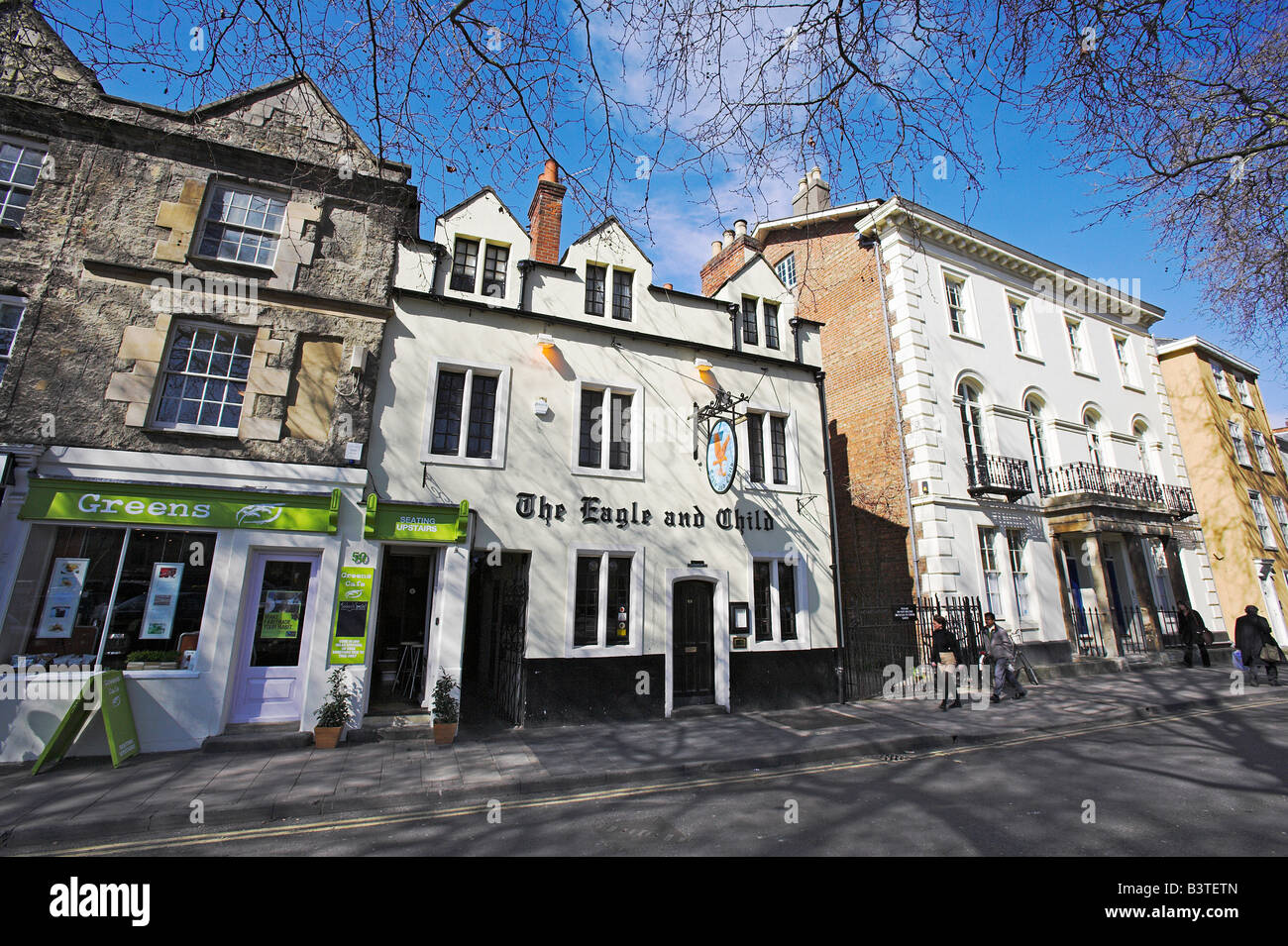 Inghilterra, Oxford. L'Aquila e il Bambino pub. Durante gli anni cinquanta e sessanta, CS Lewis e JRR Tolkein sarebbero in grado di soddisfare qui, insieme con la loro cerchia di amici letterati noto come 'l'Inklings' per leggere e discutere i loro lavori più recenti, comprese le cronache di Narnia e il Signore degli Anelli. Foto Stock