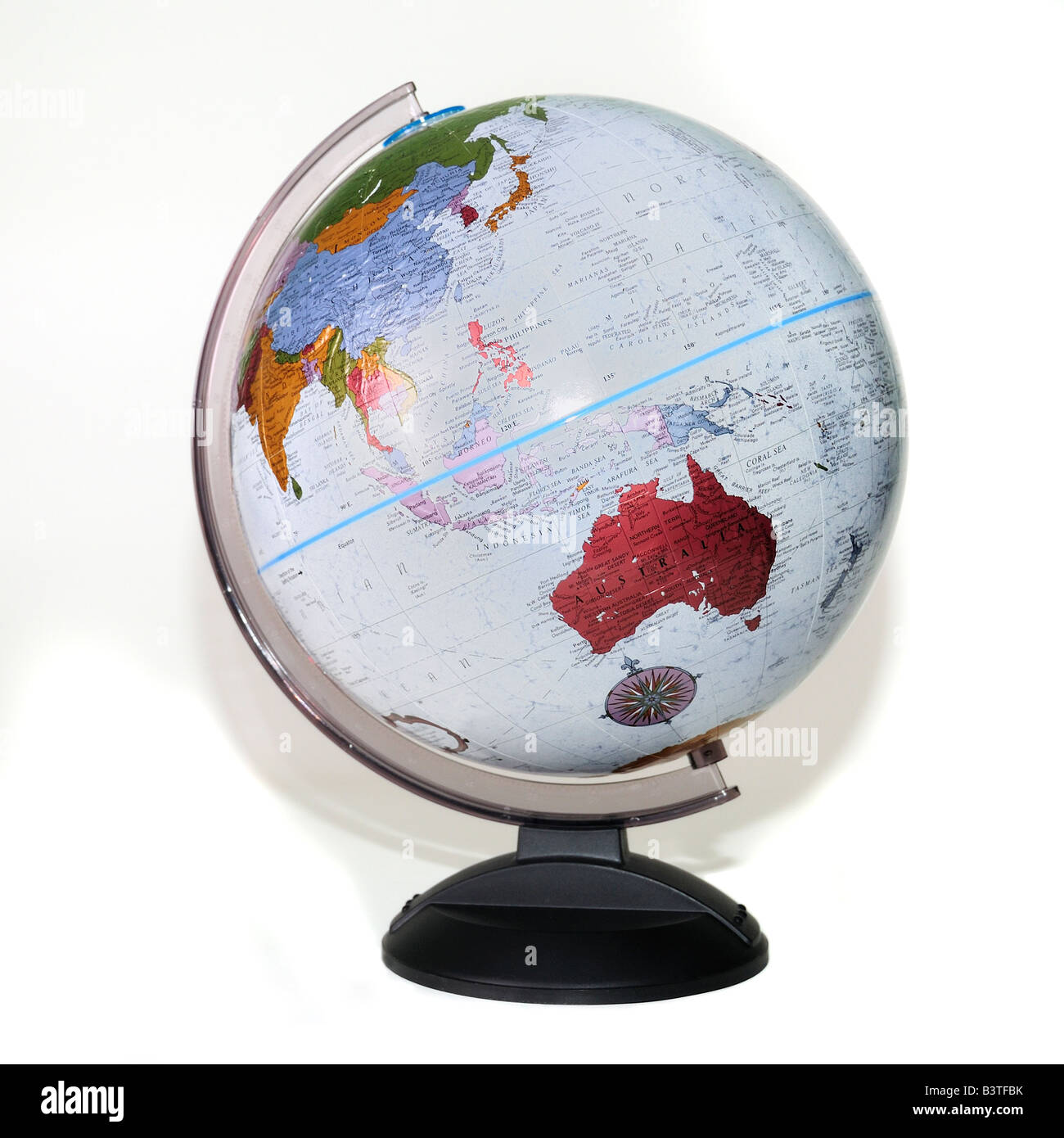 Silo della terra su un supporto e un globo. Foto Stock