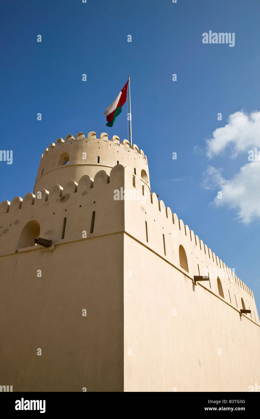 Oman, Sharqiya Regione, Ras Al Hadd. Ras Al Hadd Fort Foto Stock