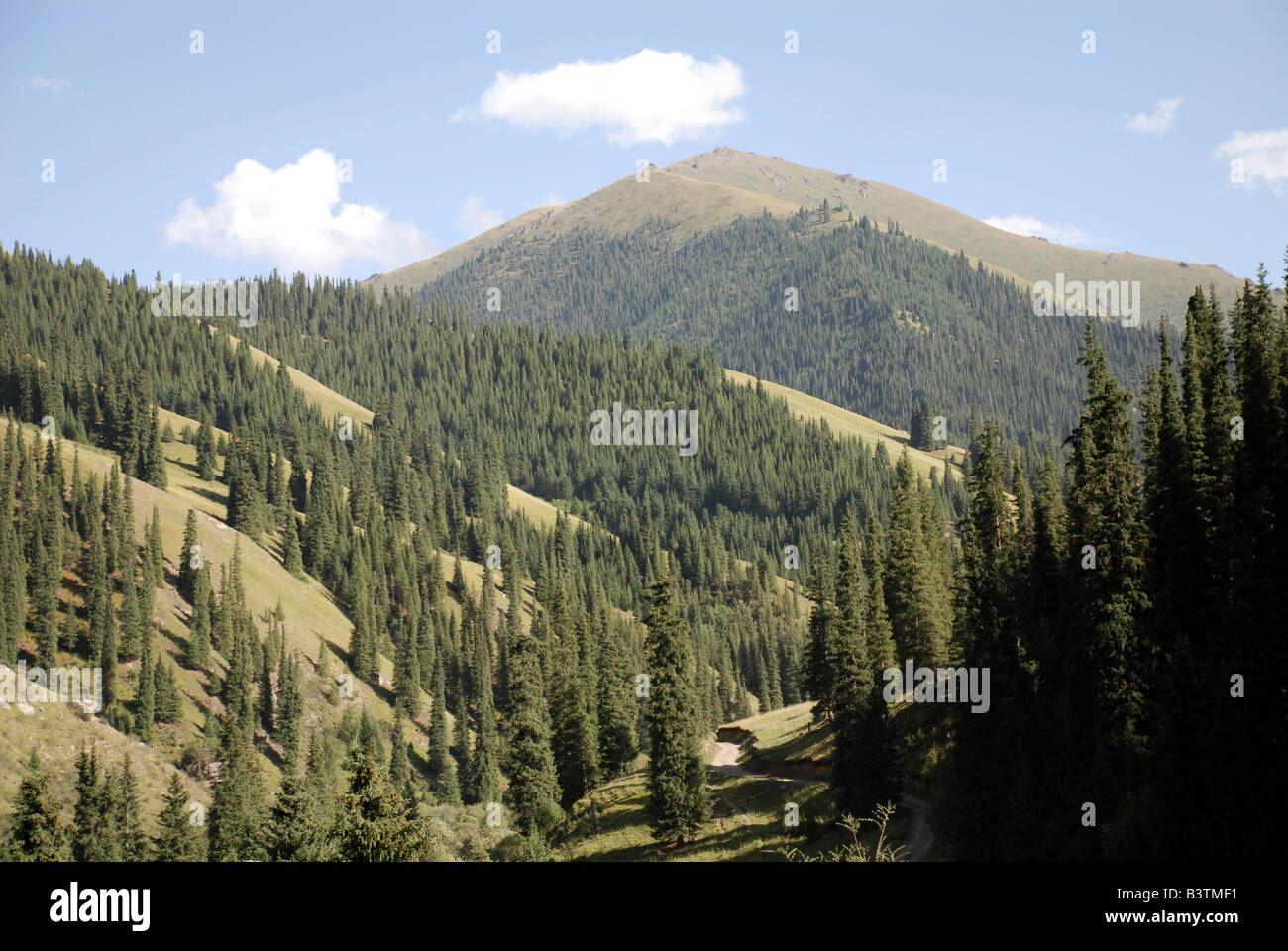 Il Tian Shen montagne del Kazakistan sono una delle più remote gamme della montagna in Asia centrale Foto Stock