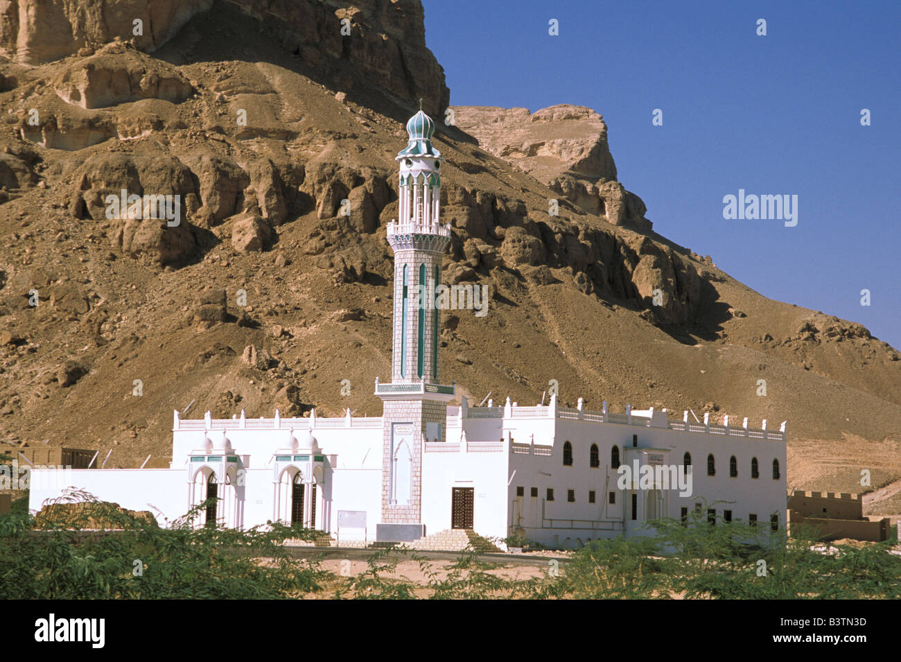 Asia, Yemen, Tarim. Moschea Bianca. Foto Stock