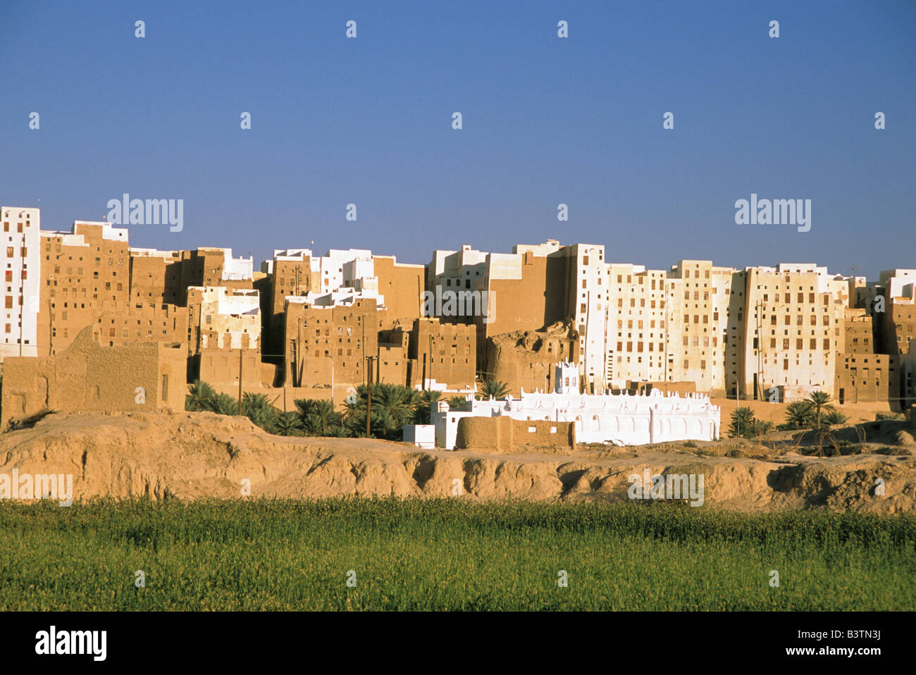 Asia, Yemen, Shibam. Manhattan del deserto Foto Stock