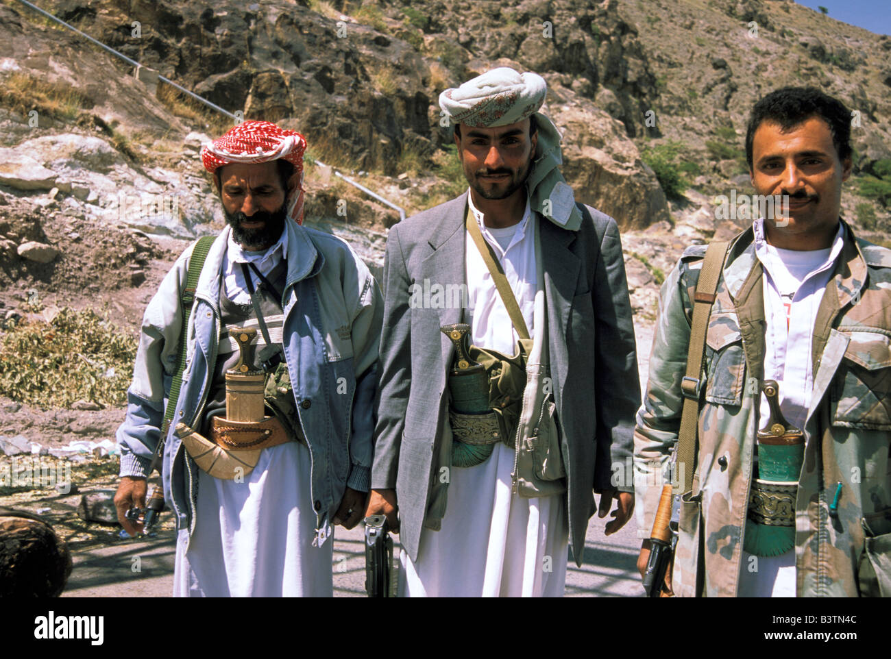 Asia, Yemen, Haraz montagne. Hassan, Murtada. Foto Stock