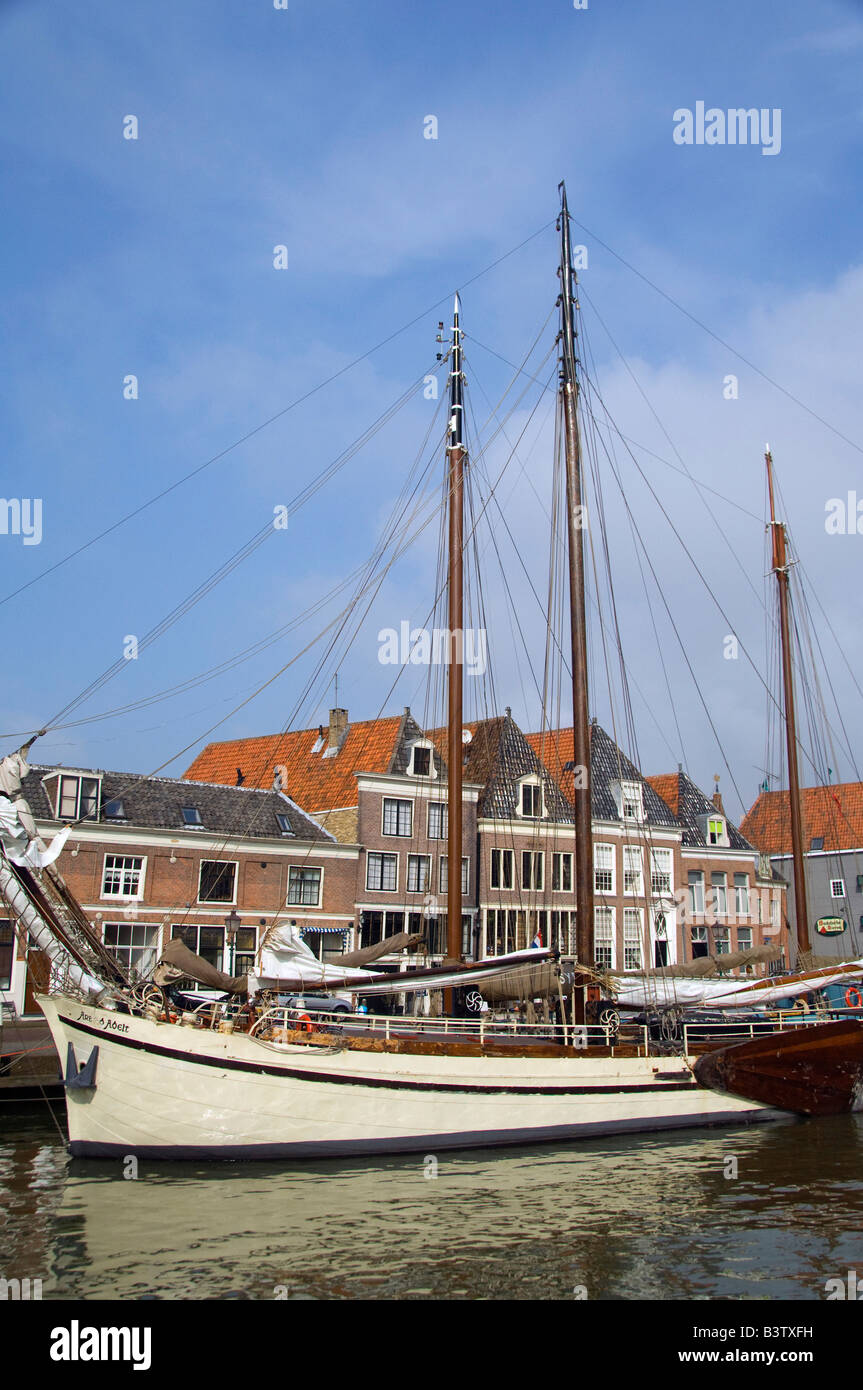 Europa, Paesi Bassi (aka Holland), Hoorn. Storico Porto di Hoorn. Foto Stock