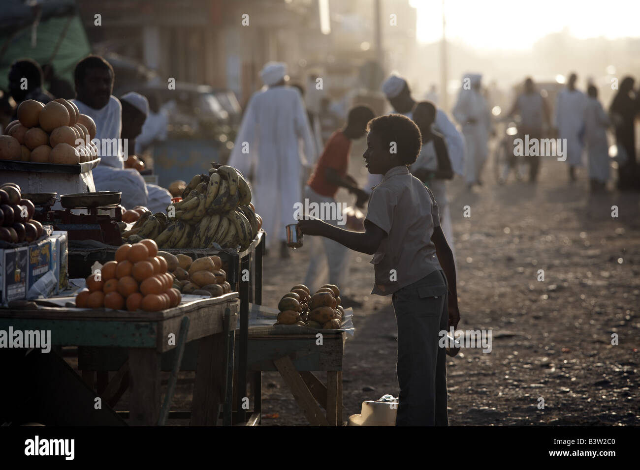 Mercato in Atbara, Sudan Foto Stock