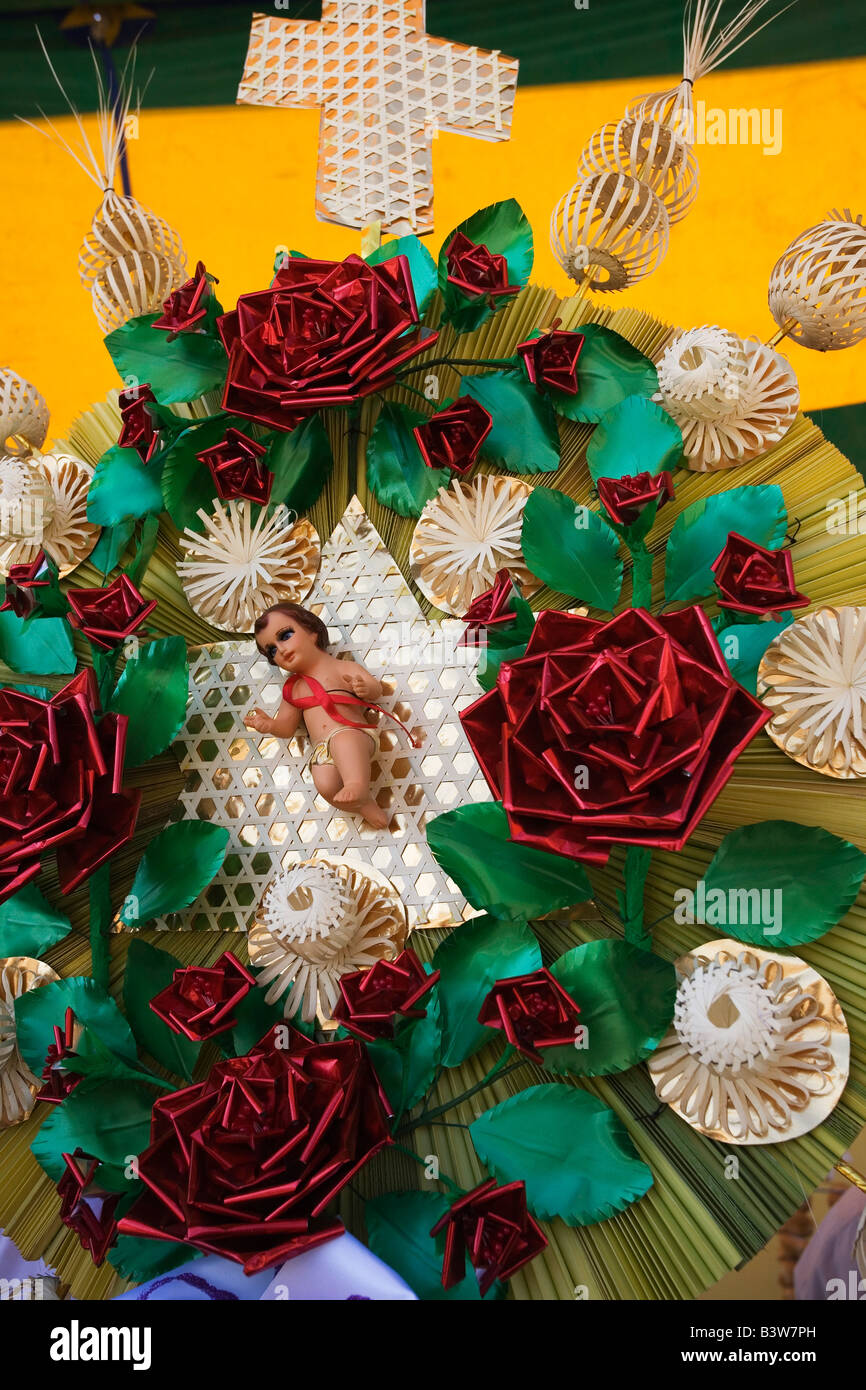 Pasqua Domenica delle Palme decorazione in San Antonio Castillo Velazco in stato di Oaxaca, Messico Foto Stock