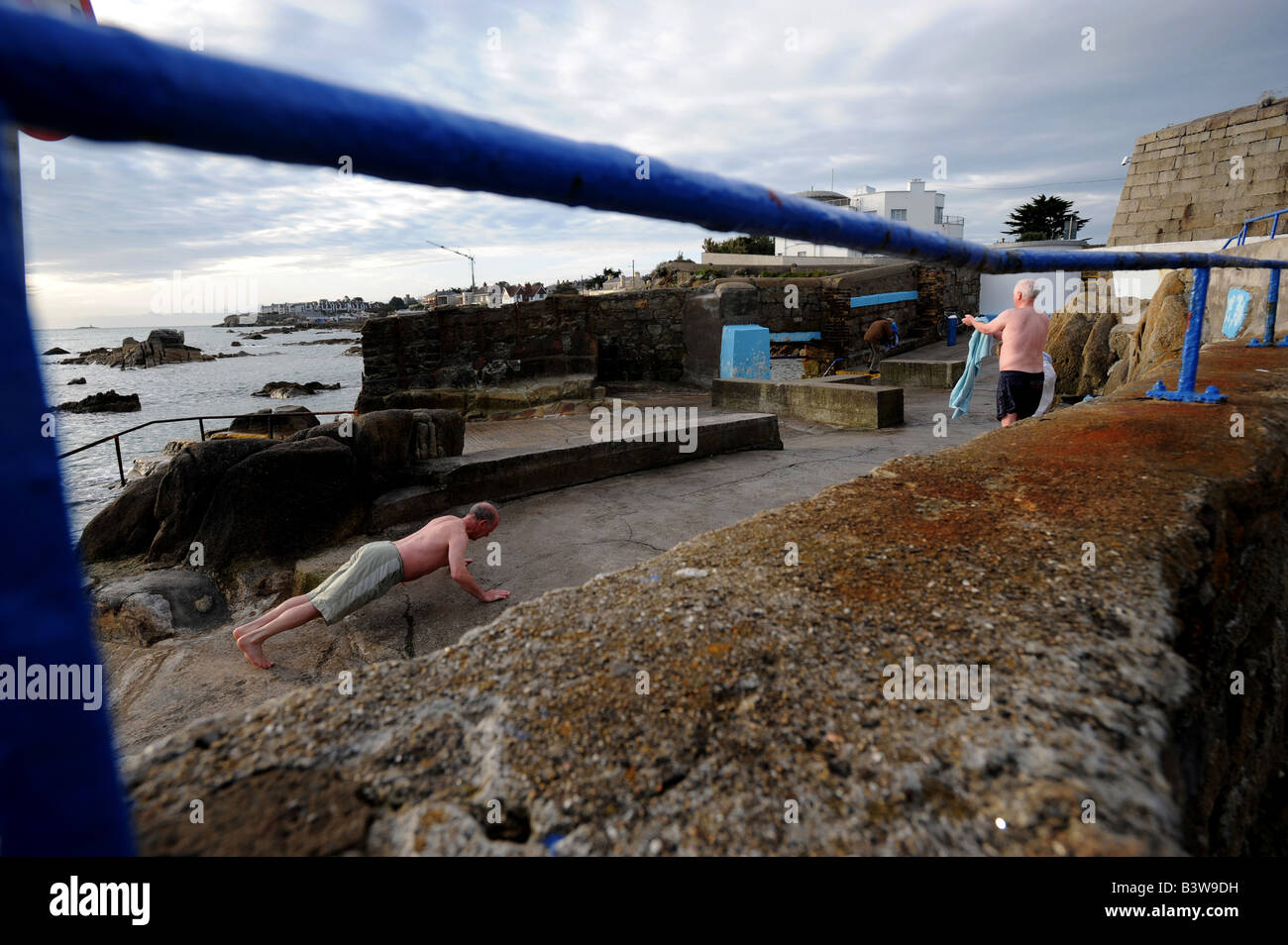 I quaranta piedi area balneare a Sandycove a sud di Dublino, Irlanda Foto Stock