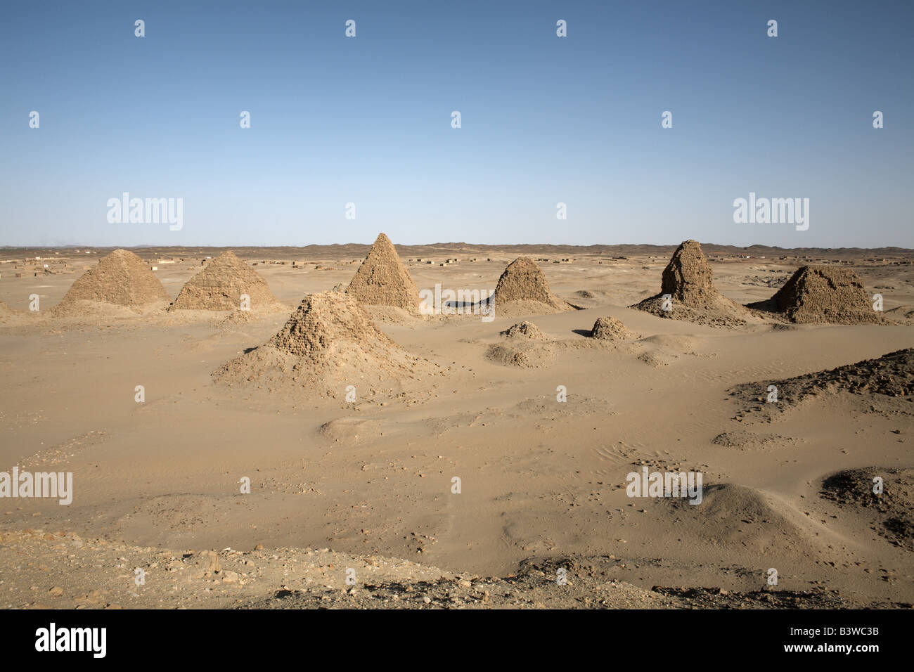 Cimitero reale di Nuri, Karima, Sudan Foto Stock