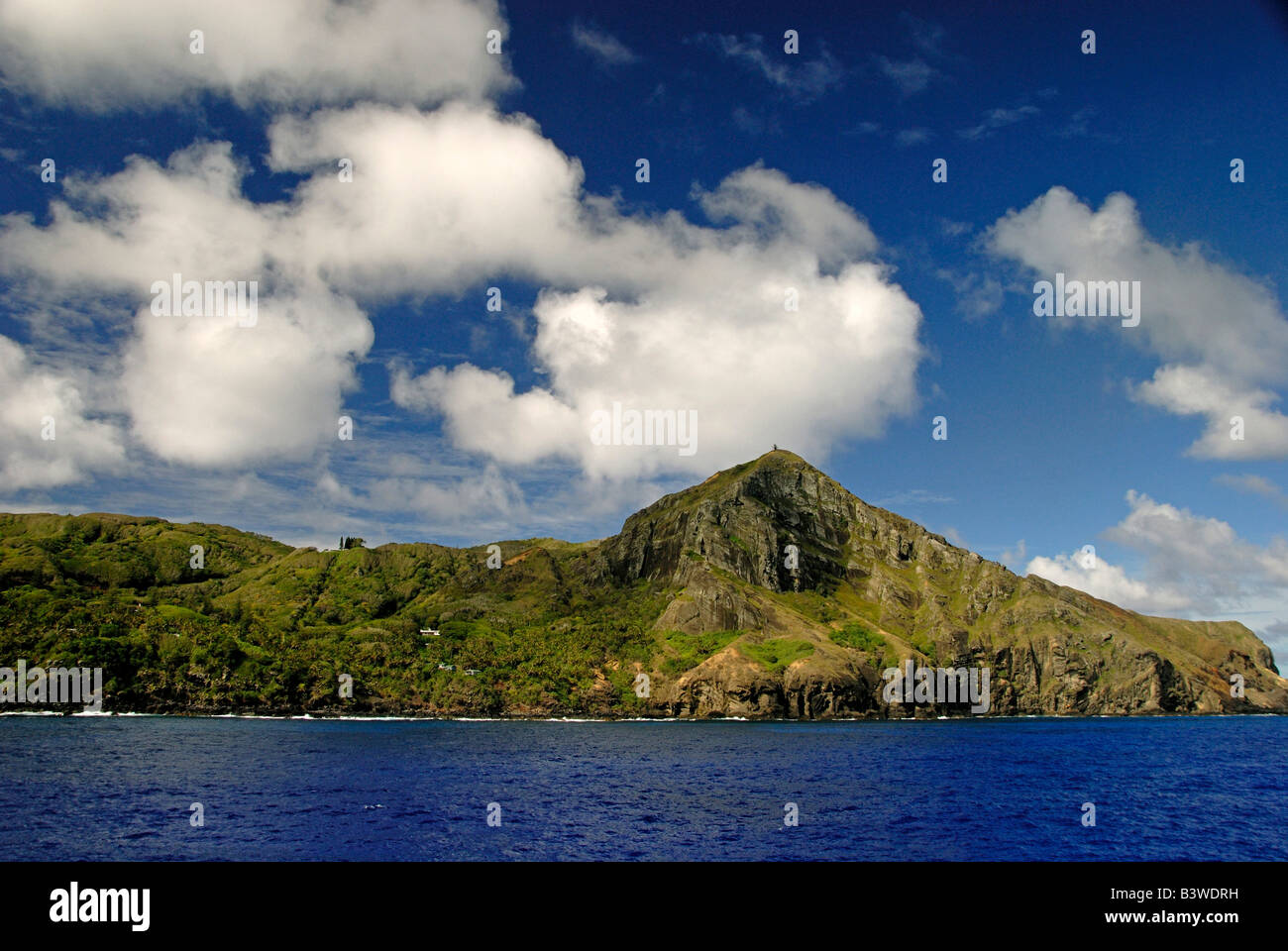 Sud Pacifico, British Overseas Territorio, Pitcairn Island. Panoramica dell'isola. Foto Stock