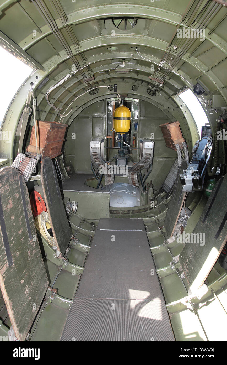 Gli interni di un WW-II piano del bombardiere Foto Stock