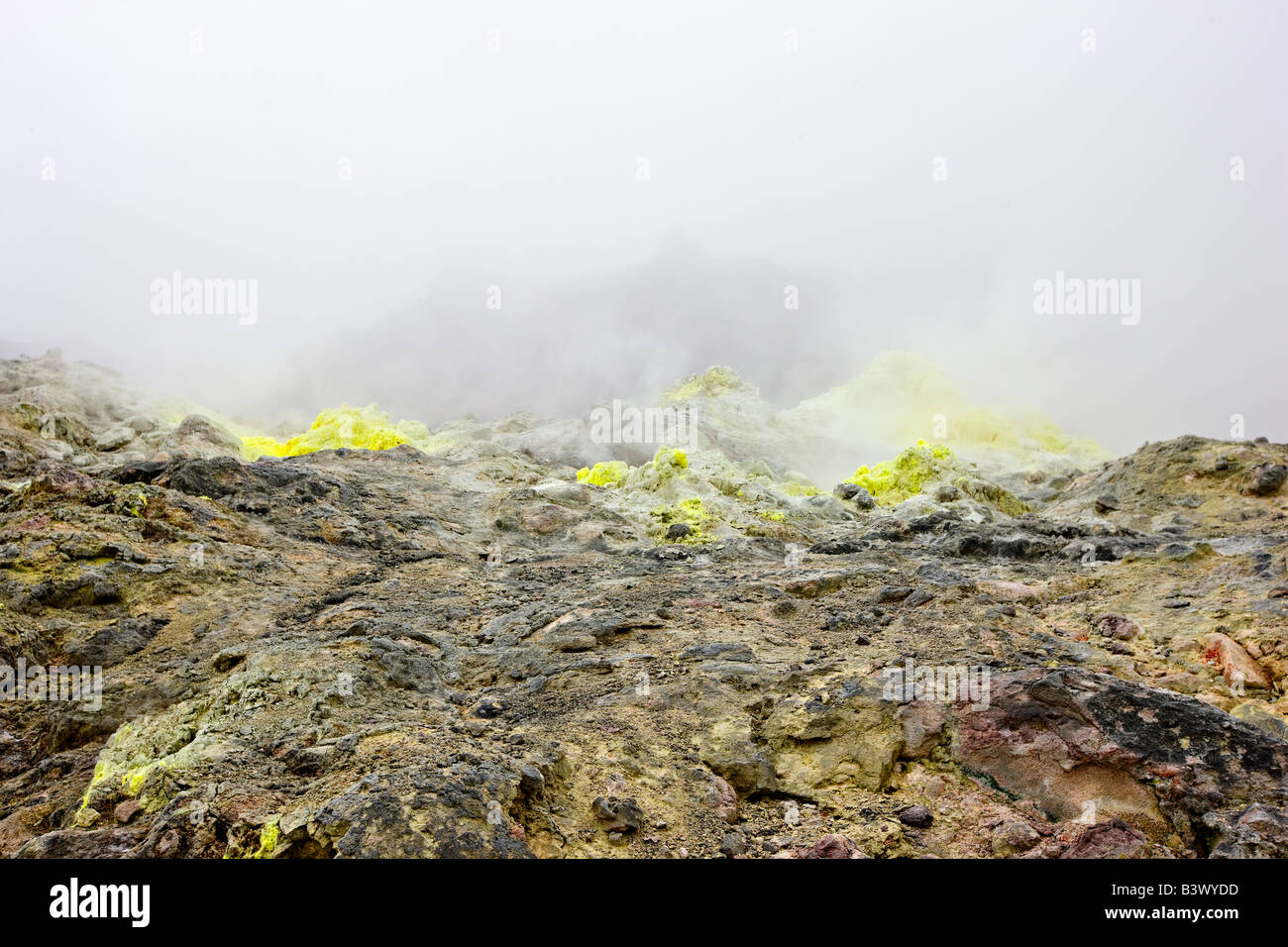 Io-zan Mountain Vulcano, Akan National Park, Hokkaido, Giappone, Asia Foto Stock