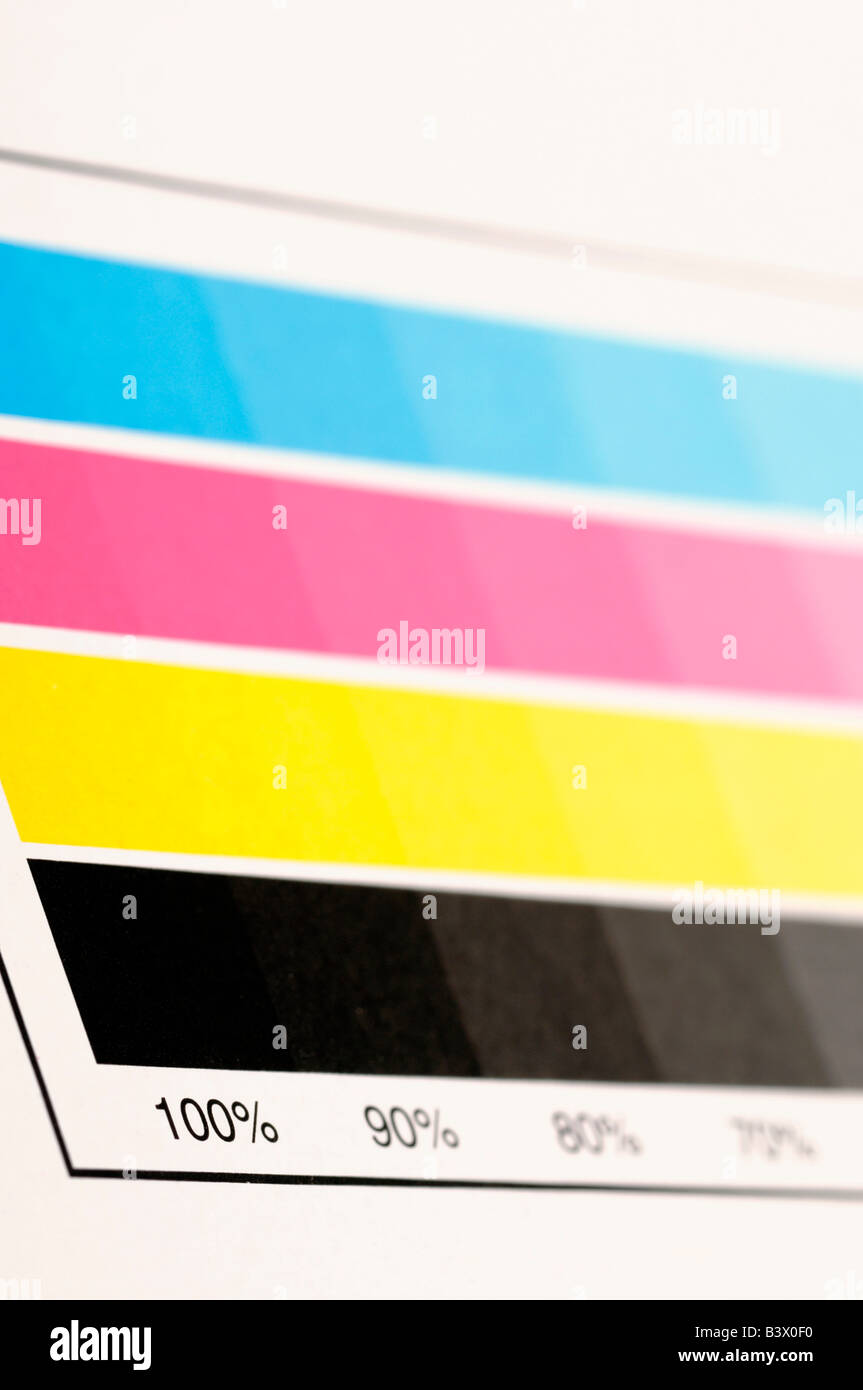 Il colore CMYK swatch Foto Stock