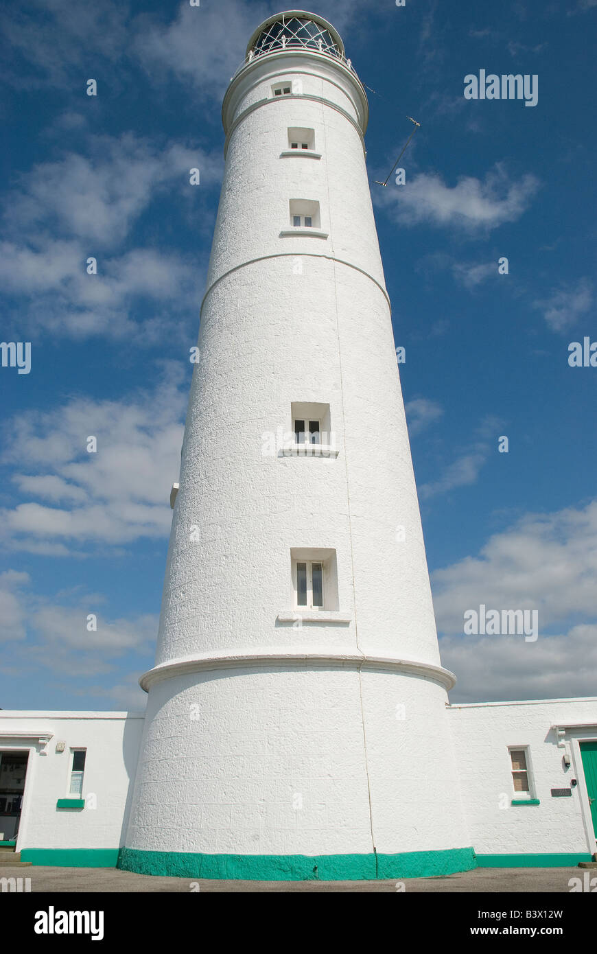 Vista di Nash Point Lighthouse. Foto Stock
