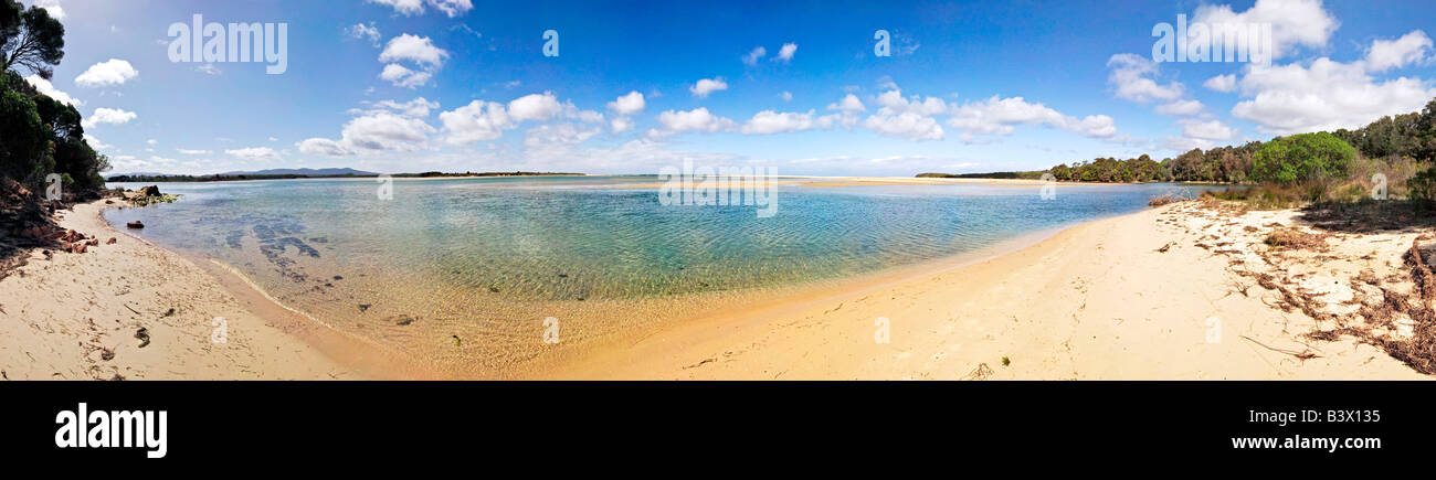 Sulla spiaggia del sud costa NSW Foto Stock