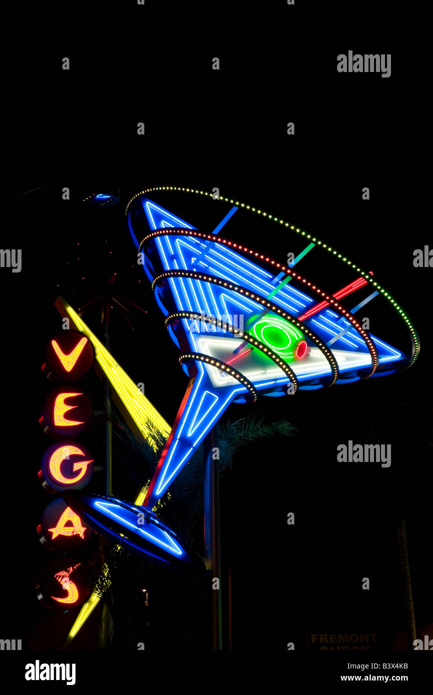Insegne al Neon di Las Vegas Nevada Foto Stock