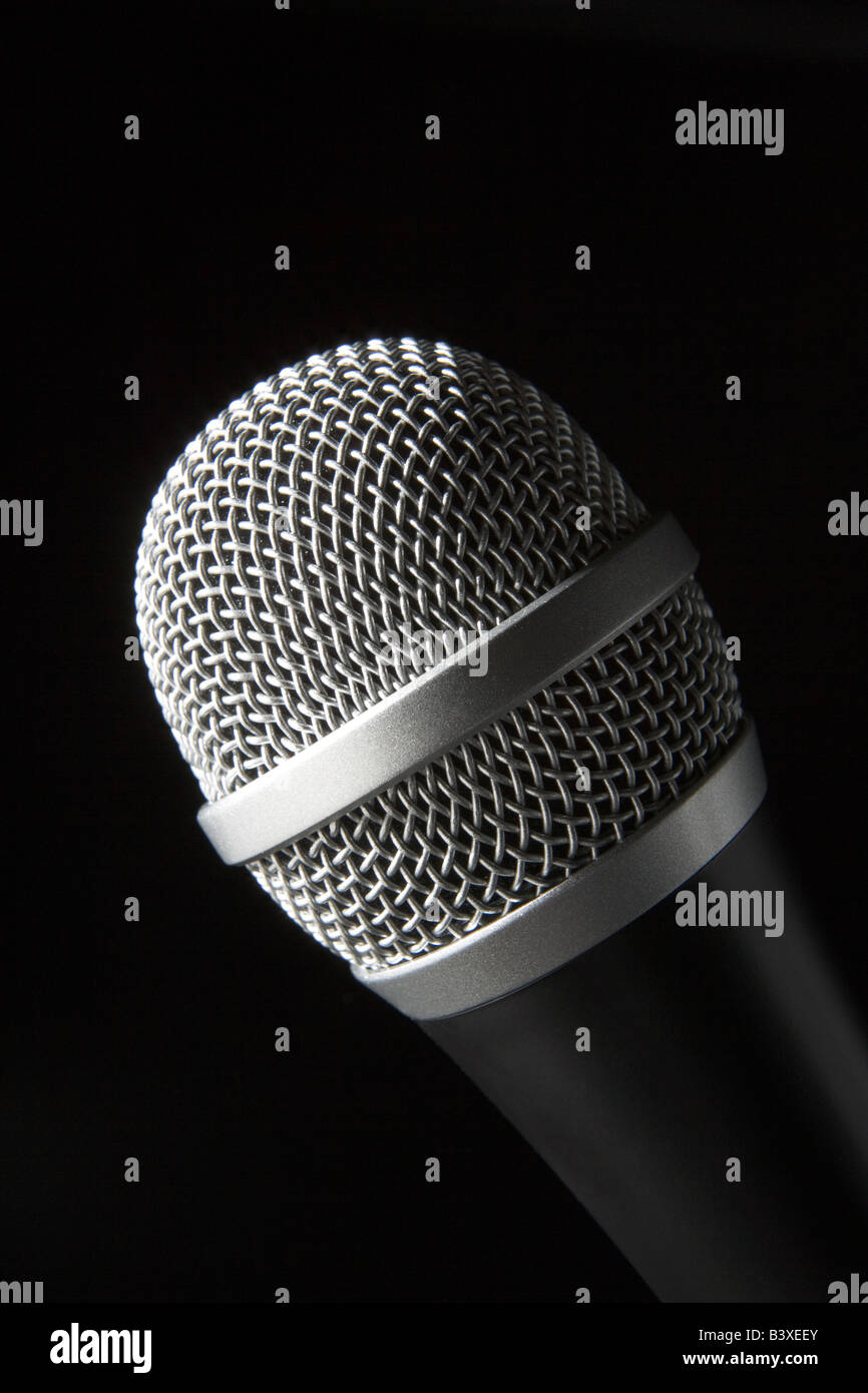Close-Up del microfono Foto Stock