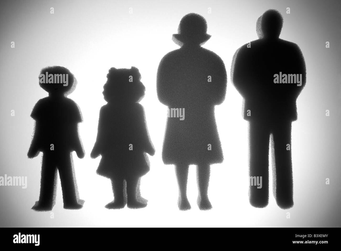 Famiglia media Foto Stock