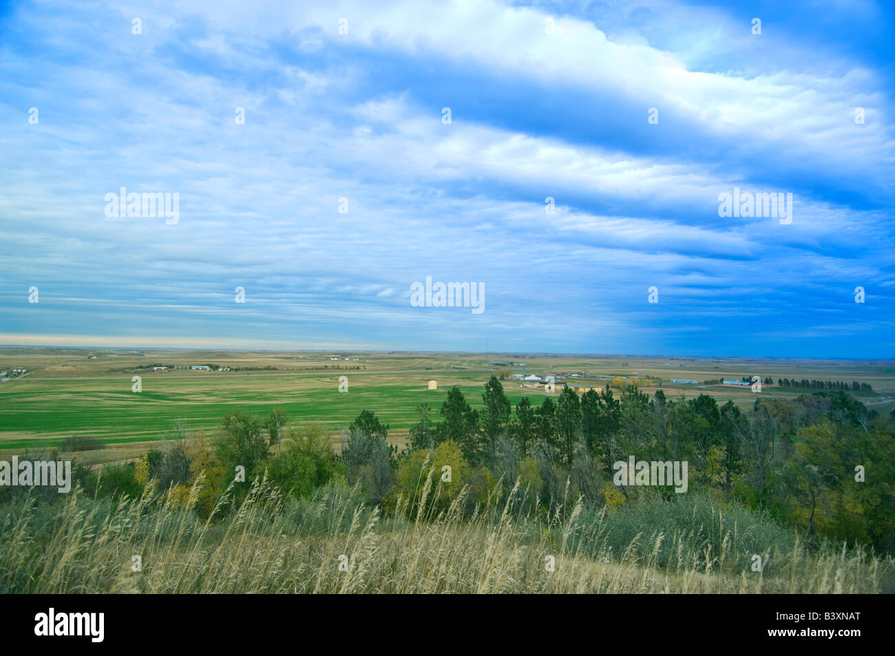 Vista panoramica del North Dakota paesaggio vicino nuova Salem North Dakota Foto Stock