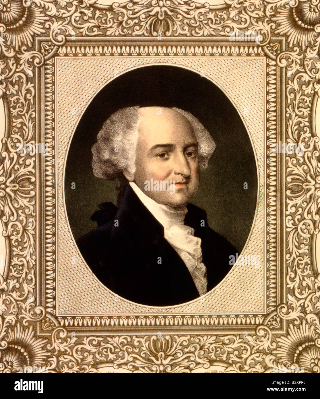 Ritratto di John Adams, secondo presidente degli Stati Uniti Foto Stock