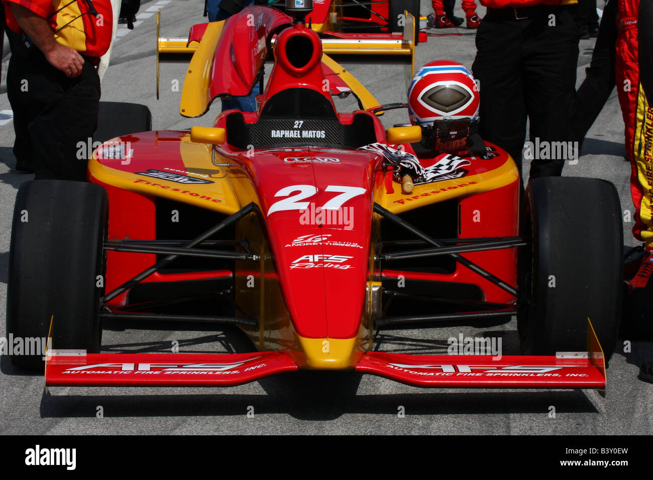 Luci di Indy Racing gara motociclistica su pista di Chicagoland Foto Stock