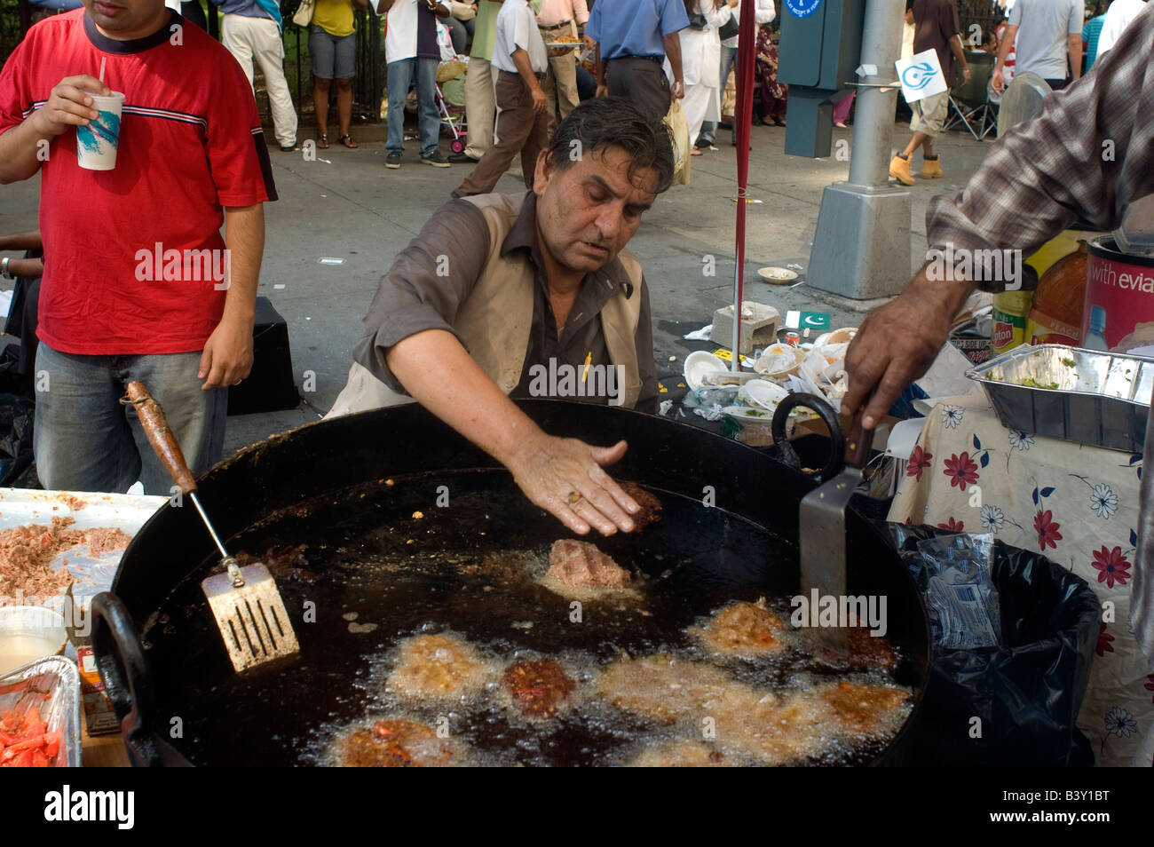 Fiera di strada presso il pakistano Independence Day Parade di New York Foto Stock