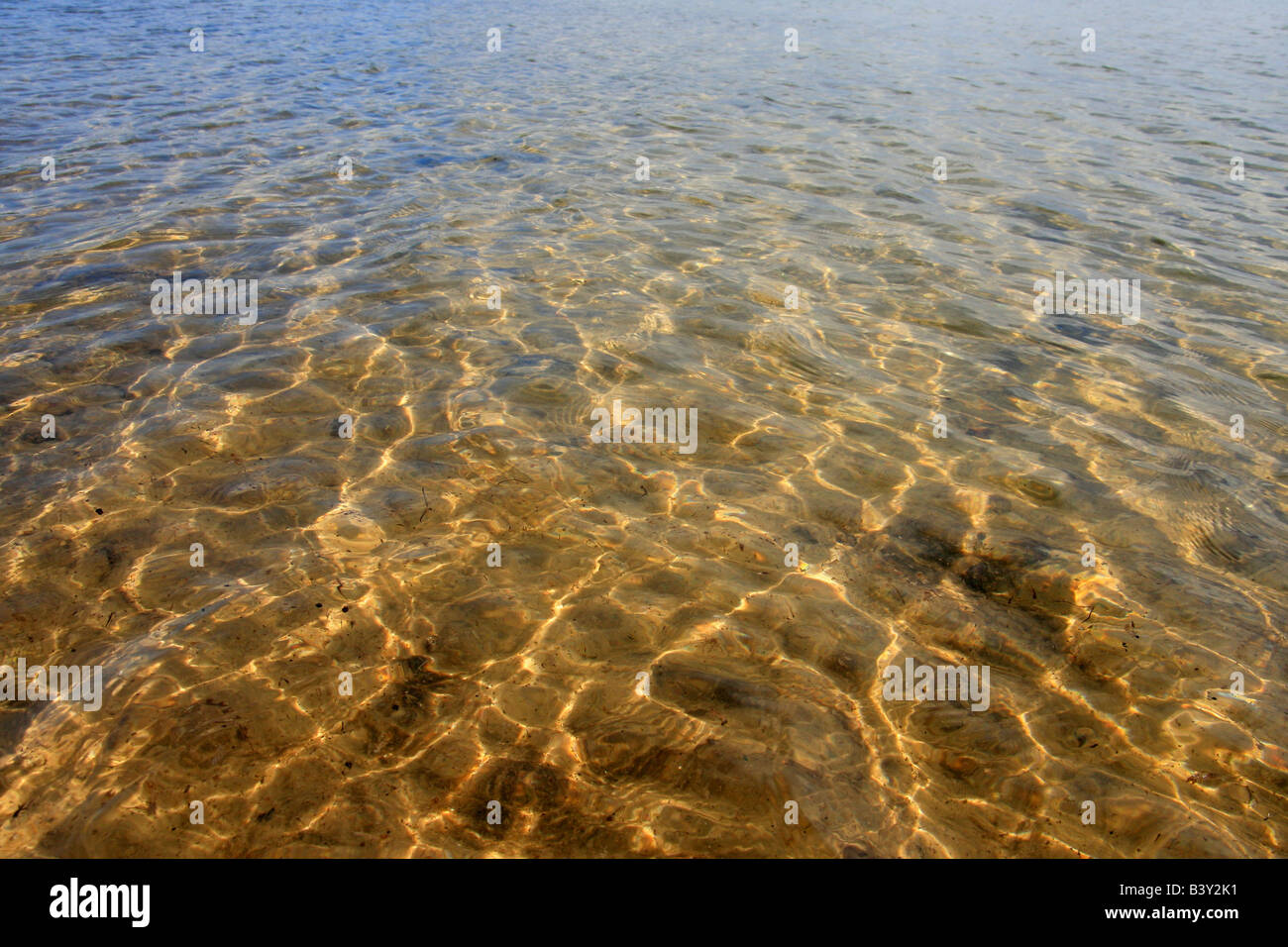 La Grand Island sul lago Superior nel Michigan USA sabbia di acqua cristallina sfondo a cornice completa sfondi orizzontali nessuno vista dall'alto alta risoluzione orizzontale Foto Stock